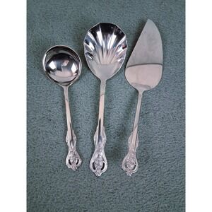 Reed & Barton Heritage Mint Stainless 3 PC Hostess Set 13/10 Stainless‎ Serving